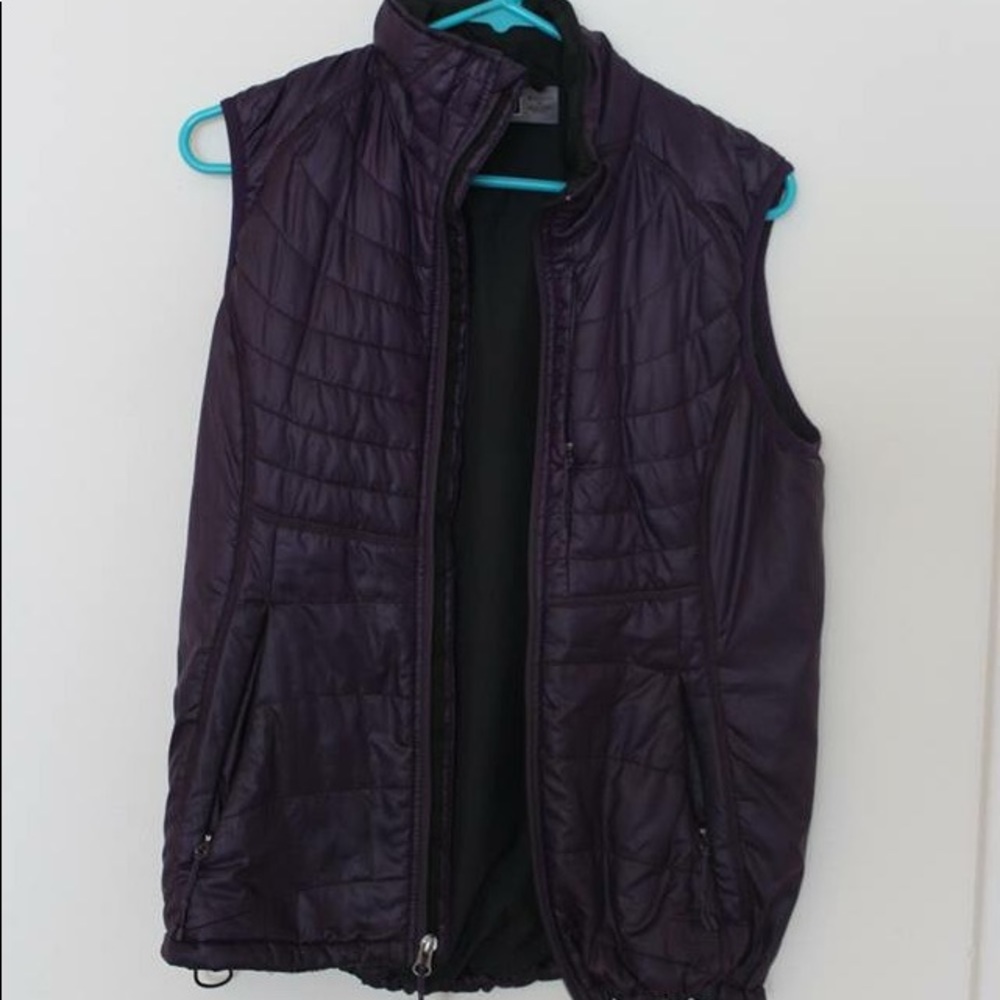REI down vest purple M